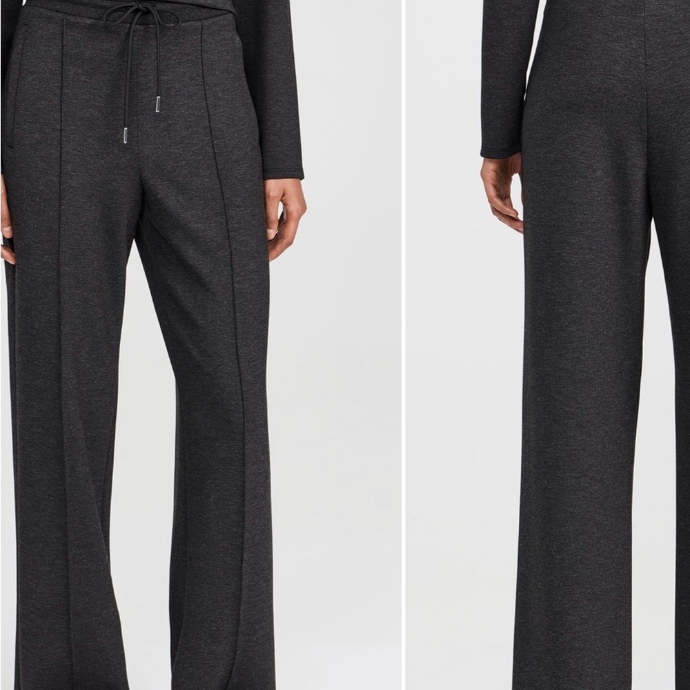 Theory Charcoal Wide-Leg Pants